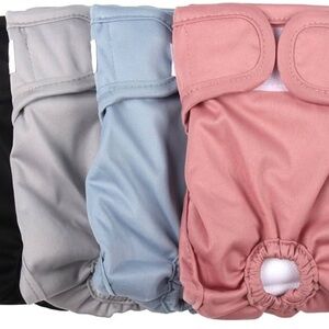 Joy Daog Female Dog Diapers, 4 Pack Reusable Washable Size Medium